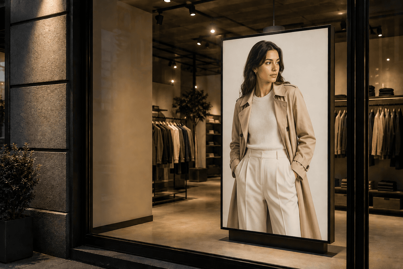 E-Paper Display in Retail Store - Women's Fashion